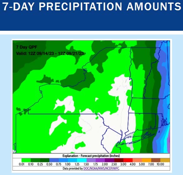 7 day precipitation amounts
