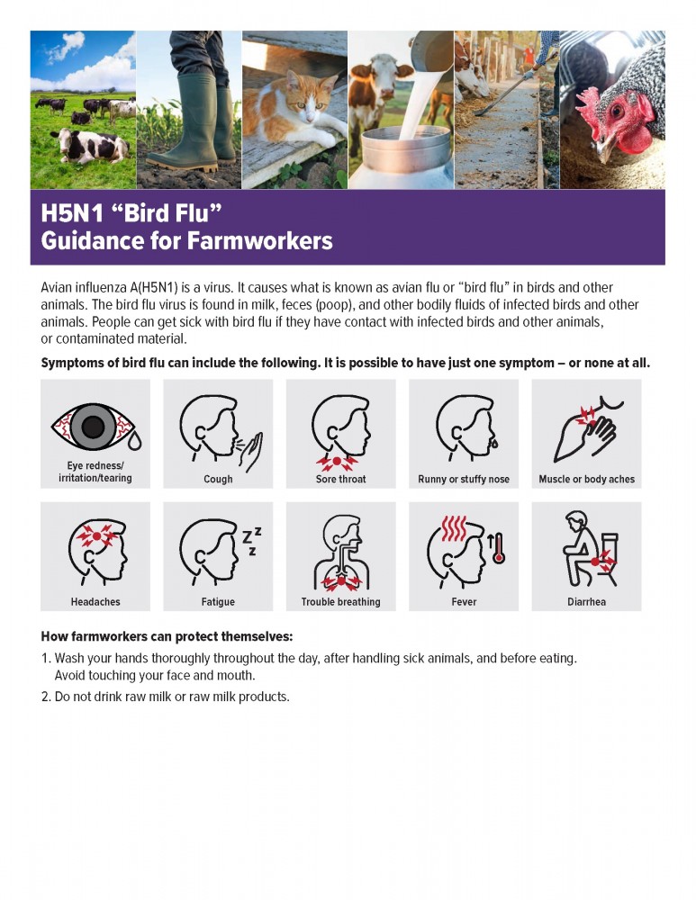 H5N1 "Bird Flu" Guidance for Farmworkers