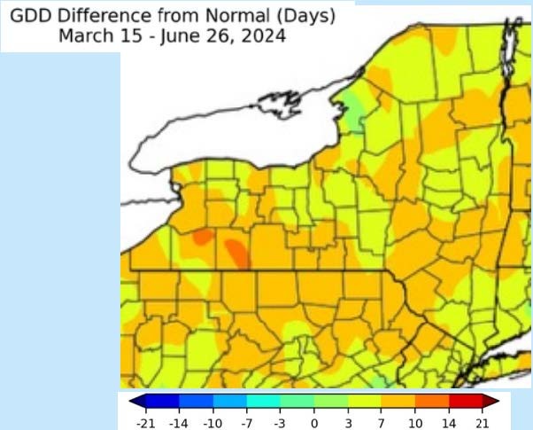 GDD Difference from normal March 15-June 26