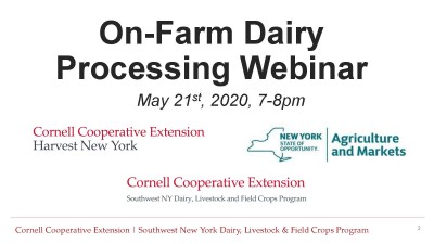 On-Farm Dairy Processing Webinar Recording