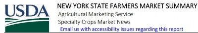 Weekly USDA Farmer's Market Price Reporting is Starting to Come in!